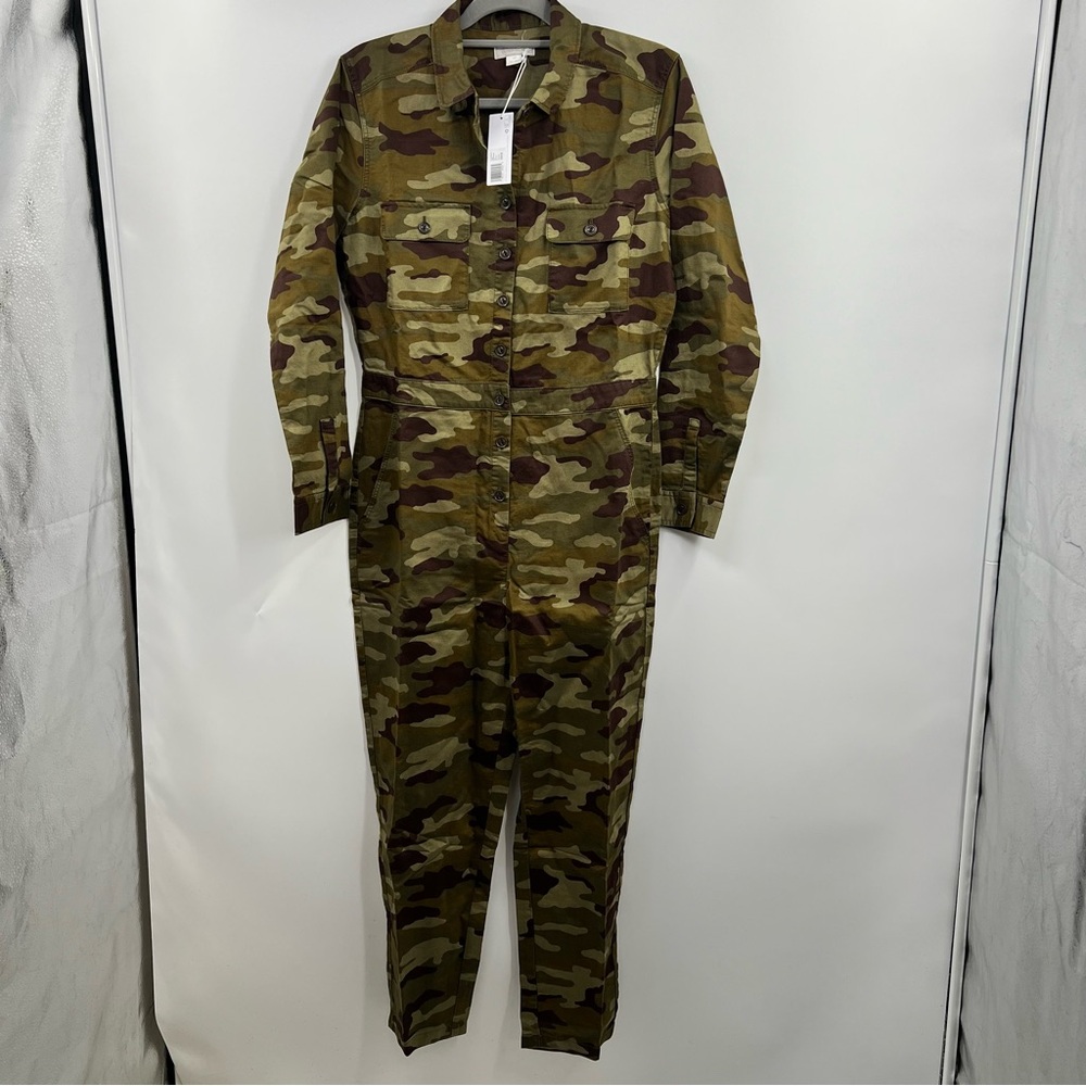 Outerknown S.E.A. Utility Jumpsuit Java Camo Linen Cotton NWT Small